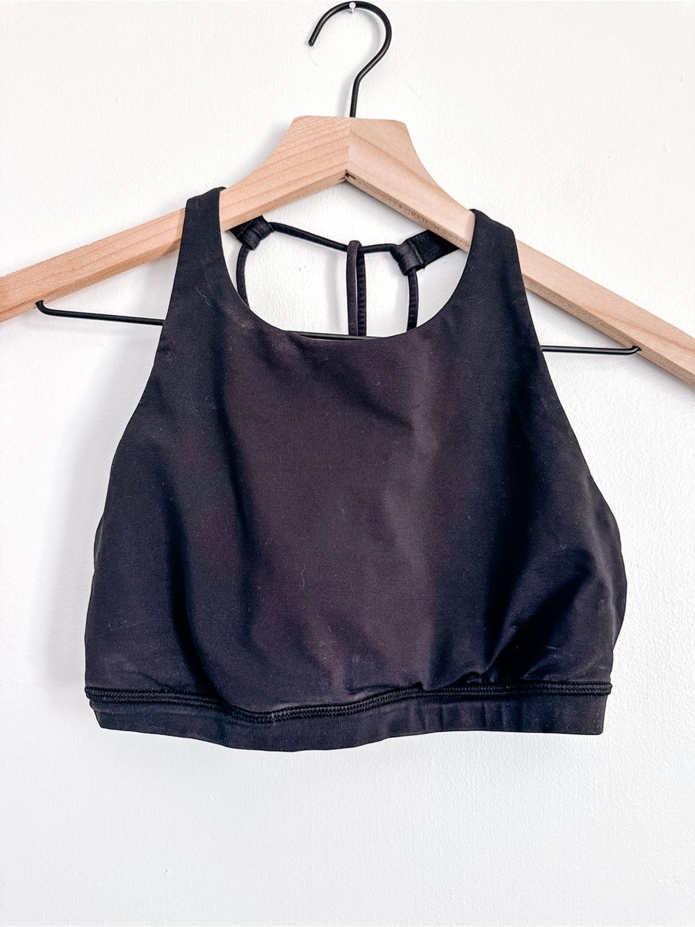 Lululemon Black High Neck Strappy Sports Bra